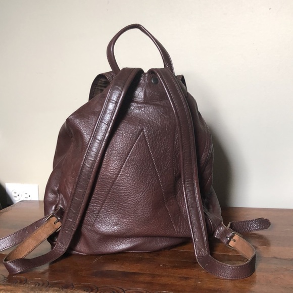 Back to school! Brown Leather Backpack - Picture 3 of 8